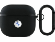 BMW Kryt BMA4SSLBK AirPods 4 černý/černý, originální kůže, stříbrné logo