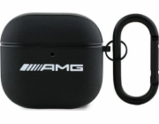 Mercedes Kryt AMG AMA4SLWK pro AirPods 4, černá/černá kůže, bílé logo