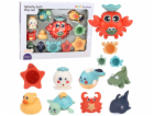 LeanToys Sada hraček do koupele s mořskými živočichy, 12 ...