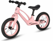 Nils Fun RB901 dětské balanční kolo, nafukovací kola, led, 12'', růžové, 90x50x41cm