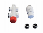 Termostatická sada Vario Term TWINS jednoduchá bílá lesklá TSGS0206CFP