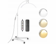 LED kosmetická lampa Shadowless Moon pro make-up nehty řasy 45W + dálkové ovládání / GX585R-PRO bílá