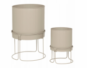 Kovové květináče, 2 kusy, AZE, O 30 cm