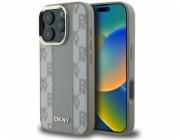 DKNY Magsafe Case s kostkovaným vzorem pro iPhone 16 Pro Max Beige
