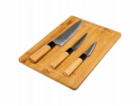 5five Sada BLACK BAMBOU: bambusové prkénko a 3 nože z ner...