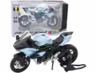 LeanToys Sportovní motocykl Kovová světla Zvuky Stříbrná ...