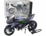 LeanToys Sportovní motocykl Kovová světla Zvuky Šedá 1:12