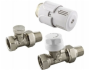 KFA Termostatická sada pro radiátor rovná, bílá 757-040-07-BL