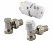 KFA Termostatická sada radiátorů rohová, bílá 757-140-07-BL