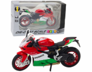 LeanToys Sportovní motocykly, kovová červená zelená světla, zvuky 1:12