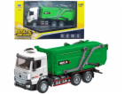 HUINA Pojízdný kovový popelářský vůz, barva Green 1:50