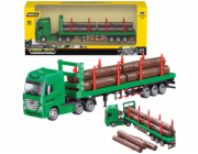 HUINA Nákladní vůz na přepravu dřeva, kovový 1:50, zelený