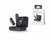 yesido KR16 MEMS mikrofon 2 ks. pro Lightning Clip, Wireless 2,4GHz, BLACK/BLACK