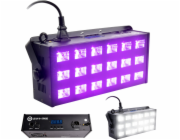 LIGHT4ME LED UV 18x3W reflektor + DMX stroboskop