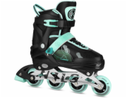 Nils Extreme NA13808 rekreační nastavitelné kolečkové brusle černo-zelené vel. 34-37