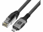 Techly Síťový kabel USB-C na Gigabit Ethernet RJ45, 3 m