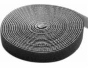 Techly Strong kabelová stahovací páska se suchým zipem 10 m x 20 mm, technicky řezatelná, černá