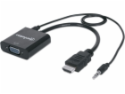Manhattan AV adaptér HDMI - D-Sub (VGA) + Jack 3,5 mm čer...