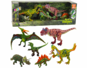 LeanToys Sada figurek dinosaurů s pohyblivými nohami a tlamami, 6 kusů, LEAN Toys
