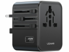 Usams Cestovní adaptér CC308 USB-C + USB-A 17W 4v1 US/AU/...