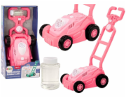 LeanToys Sekačka na trávu Bubble Machine s rukojetí růžová