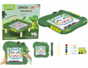LeanToys Vzdělávací magnetická deska s dinosauří podložkou, puzzle zelená