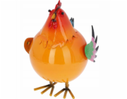 ProGarden Barevná kovová figurka kohouta, 21 x 25 x 28 cm