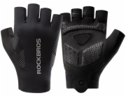 RockBros Cyklistické rukavice jaro/léto/podzim, krátké prsty, velikost: XL - černé