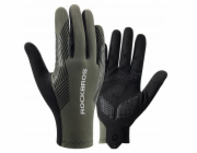 RockBros Cyklistické rukavice jaro/léto/podzim, plné, velikost: XL - zelené