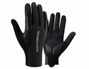 RockBros Cyklistické rukavice jaro/léto/podzim, plné, velikost: XXL - černé