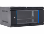 NetRack Nástěnná serverová skříň RACK 19 6U 400mm ECO-Line černá