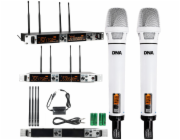 XXXXX_BITMAT Bezdrátový mikrofon DNA PSV 2, 2x ruční vysílač, ozvučení UHF 518-542 MHz
