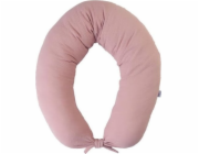 BabyMatex Polohovací polštář Moon z mušelínu, délka 260 cm, růžový