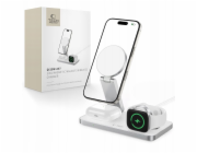4kom.pl Bezdrátová nabíječka 3v1 Tech-Protect QI15W-A47 3v1 magnetická bezdrátová nabíječka MagSafe bílá