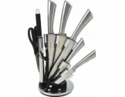 Elitehoff 9dílná sada kuchyňských nožů ve stojanu s ořezávátkem a nůžkami E-6265