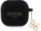 Guess Silikonový kryt GUA4LECG4K pro AirPods 4, černý/čer...