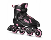 Nils Extreme Rekreační nastavitelné kolečkové brusle NH382, černo-růžové, velikost 28-31