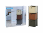 Úložný regál 3 patra s boxy textilní 102 cm KO-C80653210