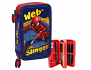 Kids Euroswan Spiderman SP50054 Dětský penál Euroswan s dvojitou přihrádkou a vybavením