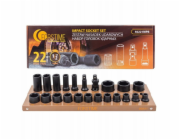 Forcekraft Sada rázových nástrčných klíčů 1/2" 22dílná. (10–32 mm) (6stranný)