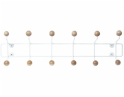 Goodhome Nástěnný věšák na oblečení SATURNUS, dřevěné úchytky, 53,5 cm