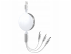 PROOVE 3v1 zatahovací kabel 1,2 m 3a MicroUSB Type-C Ligh...
