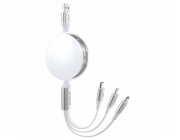 PROOVE 3v1 zatahovací kabel 1,2 m 3a MicroUSB Type-C Lightning iPhone na USB-A telefon / Triple Sync