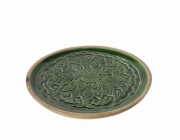 Cosy & Trendy Dřevěný talíř s drážkovaným vzorem GRELO, O 30 cm