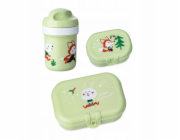 Koziol Sada: 200ml lahev a svačinový box HOP ON AT HOME, 3dílná, KOZIOL