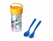 Koziol 500ml nádoba/lahev s příbory Buddy Snack SpongeBob, KOZIOL