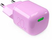 Puro Nabíječka 20W GaN USB-C do zásuvky - růžová