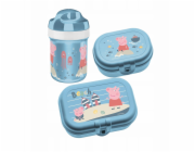 Koziol Sada lahviček a krabičky na oběd Peppa Pig Waves To Go 200 ml, 3 kusy, KOZIOL