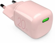 Puro Nabíječka 20W GaN USB-C do zásuvky - růžová
