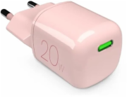 Puro Nabíječka 20W GaN USB-C do zásuvky - růžová